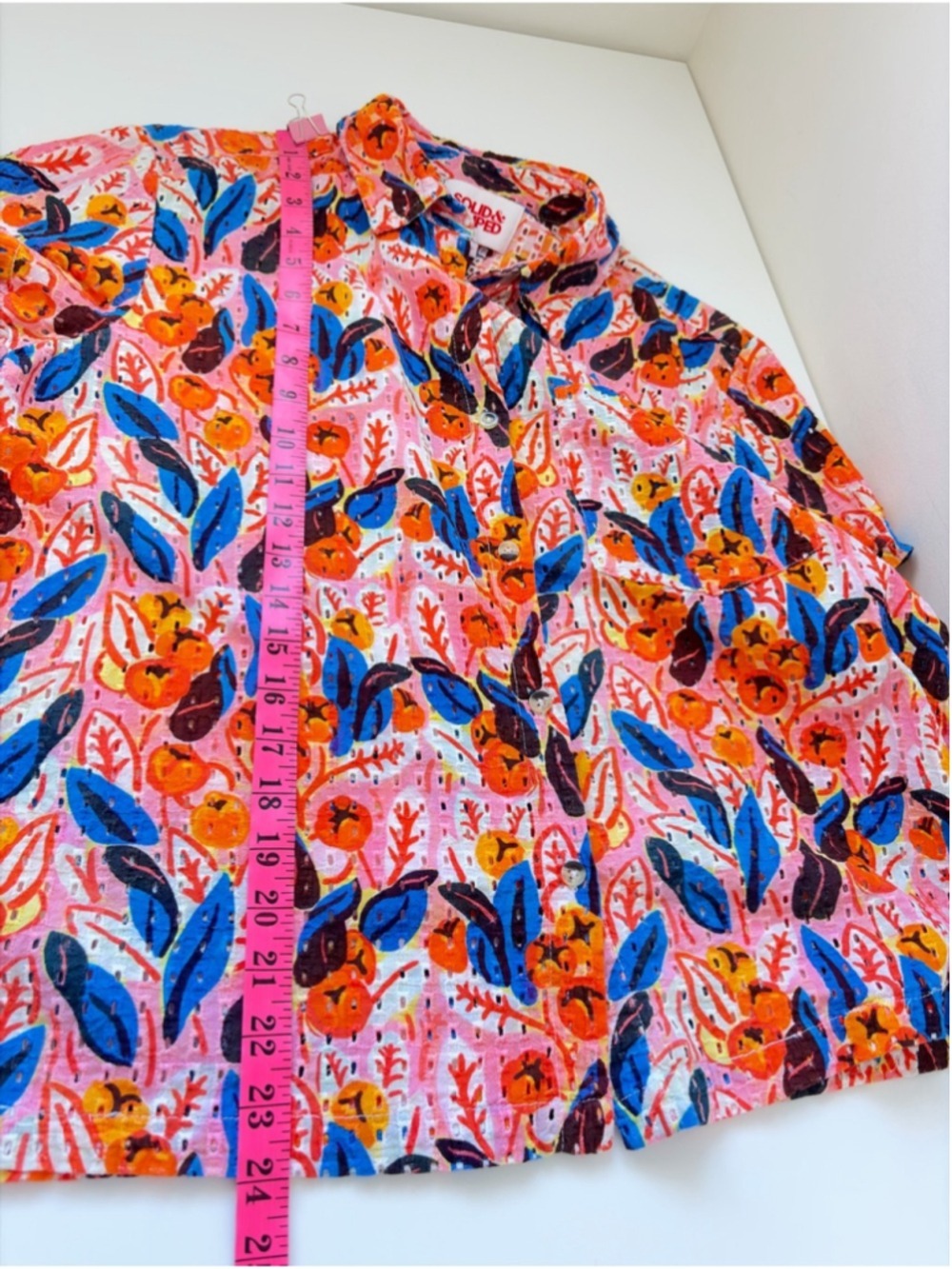 SOLID & STRIPED The Cabana Shirt in Orange Tree Print - Picture 4 of 11